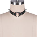 Spiky Kitty Ring Leather Collar (Colors) - Puppy's Aesthetics