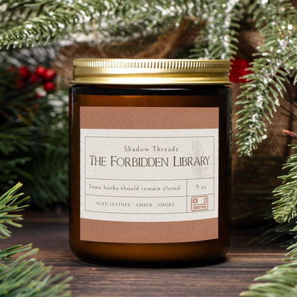 Forbidden Library Leather Candle 9oz