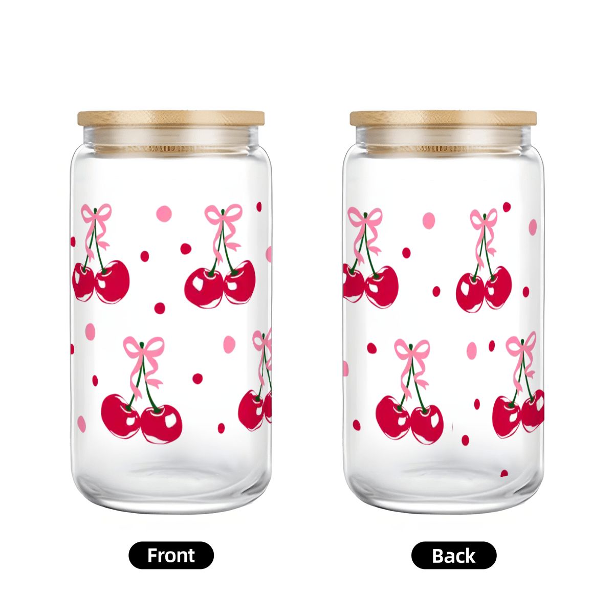 Pretty In Cherries Glass Sipper