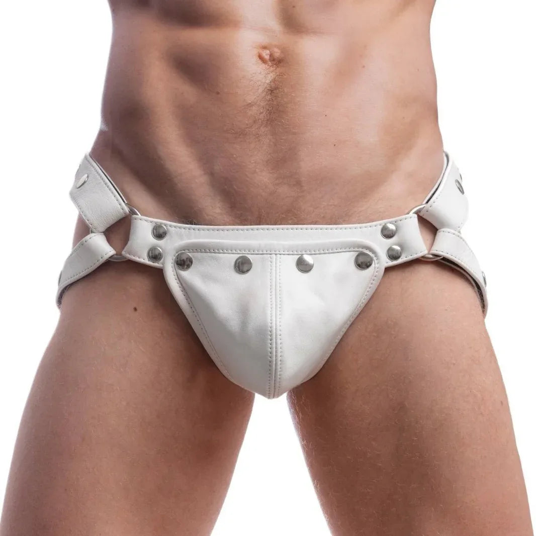 Studded Fetish Leather Harness Briefs (Colors) - Puppy's Aesthetics