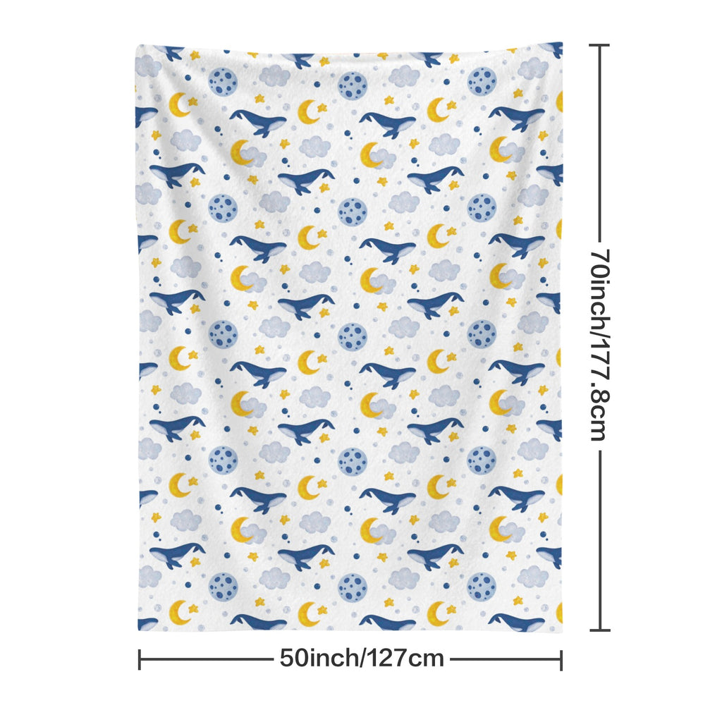Dreamy Whale Fleece Blanket