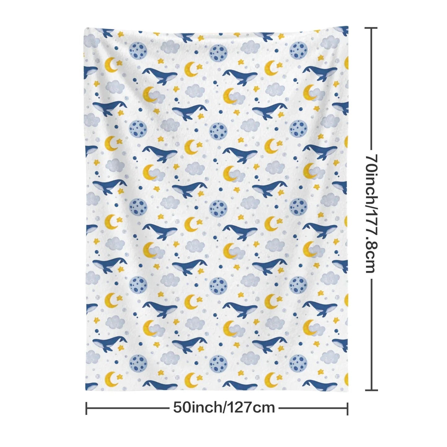 Dreamy Whale Fleece Blanket - Puppy's Aesthetics