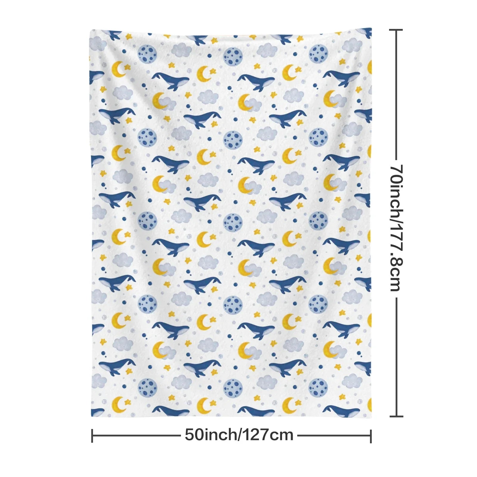 Dreamy Whale Fleece Blanket - Puppy's Aesthetics