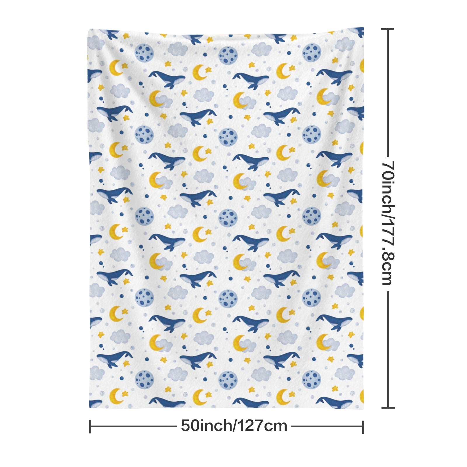 Dreamy Whale Fleece Blanket