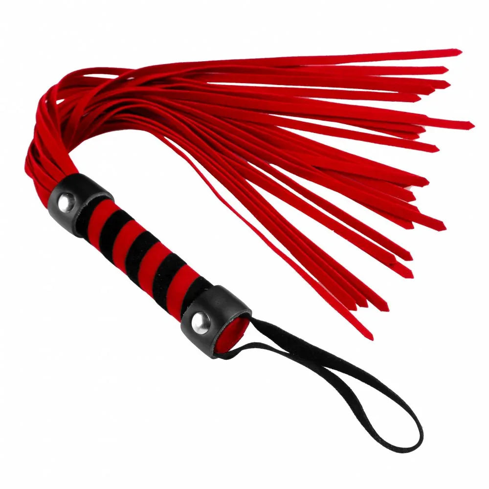 Mini Whip Flogger – Red & Black - Puppy's Aesthetics