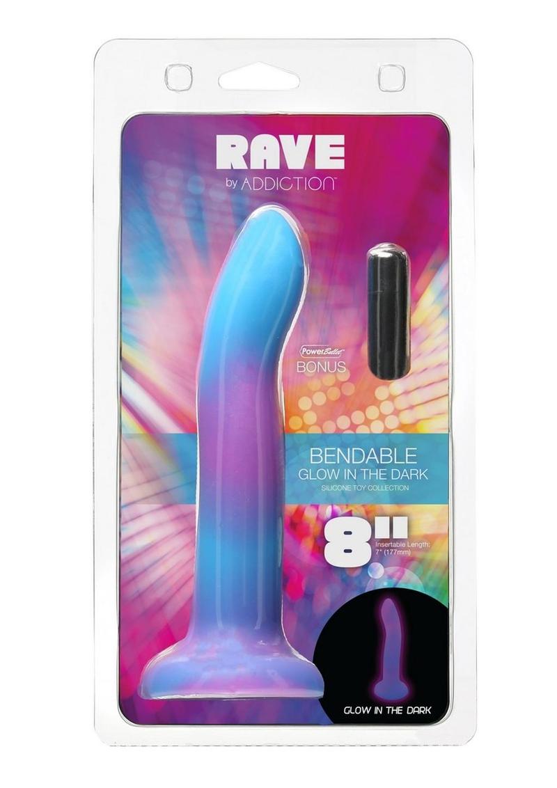 Addiction Rave Silicone Glow Dildo - Puppy's Aesthetics