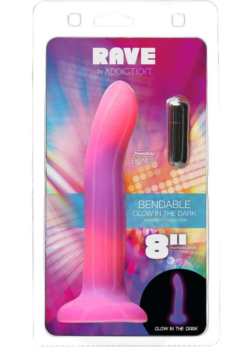 Addiction Rave Silicone Glow Dildo - Puppy's Aesthetics