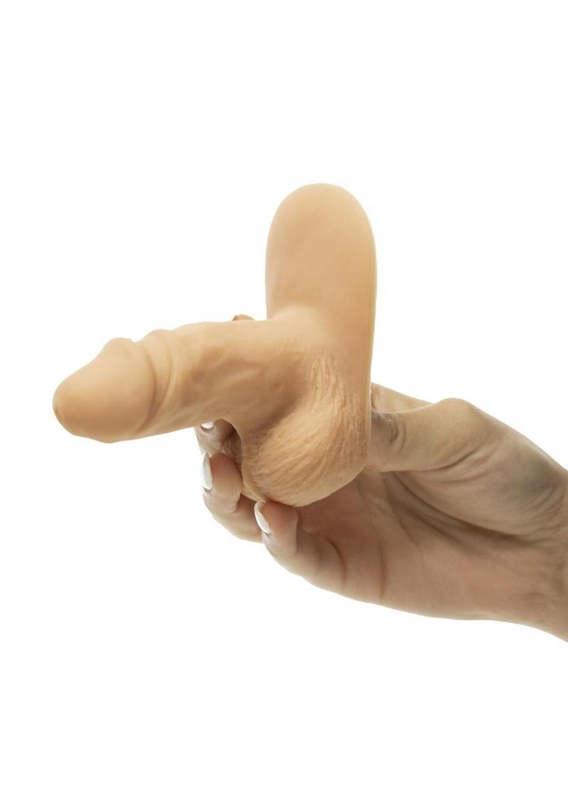 Silicone Packer Dong with PowerBullet (Caramel)