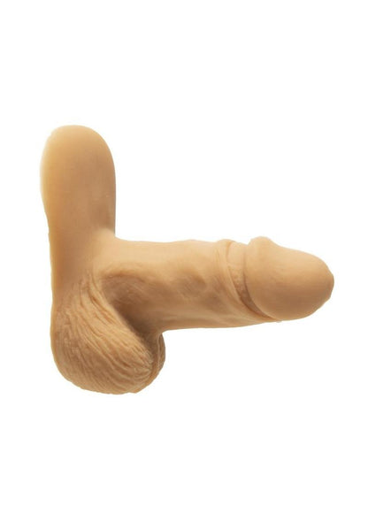 Silicone Packer Dong with PowerBullet (Caramel)