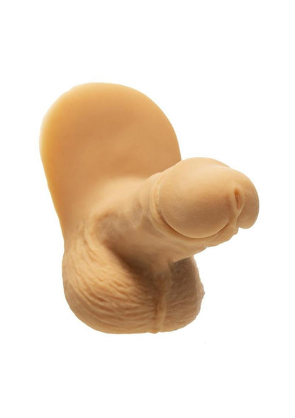 Silicone Packer Dong with PowerBullet (Caramel)