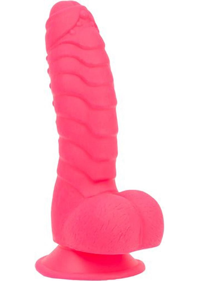 Addiction Toy Ribbed Silicone Dildo - Puppy's Aesthetics