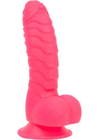 Addiction Toy Ribbed Silicone Dildo - Puppy's Aesthetics