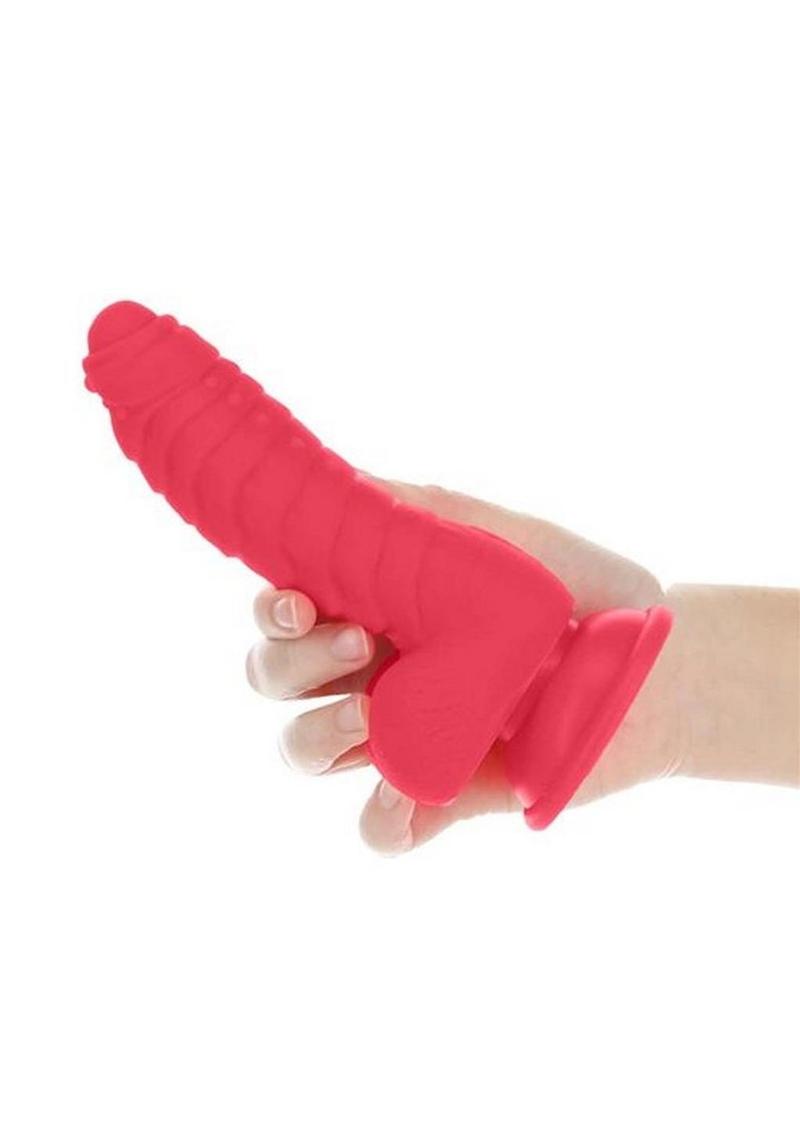 Addiction Toy Ribbed Silicone Dildo - Puppy's Aesthetics