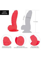 Addiction Toy Ribbed Silicone Dildo - Puppy's Aesthetics