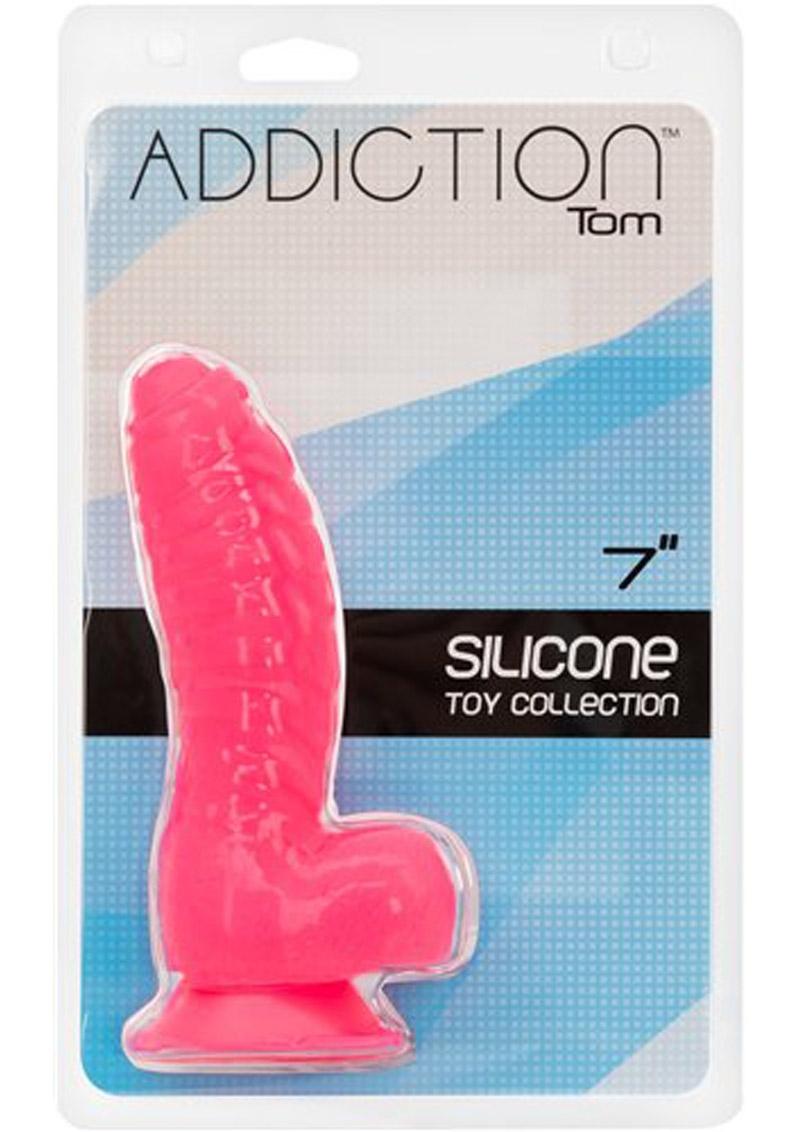 Addiction Toy Ribbed Silicone Dildo - Puppy's Aesthetics