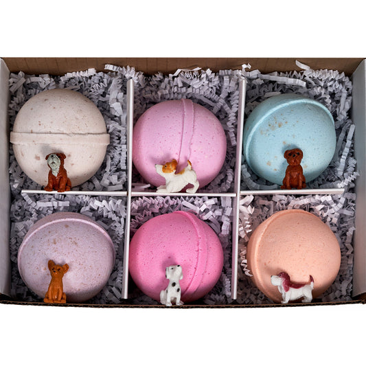 Adopt-a-Puppy Surprise Bath Bomb Gift Set (6 Pack)