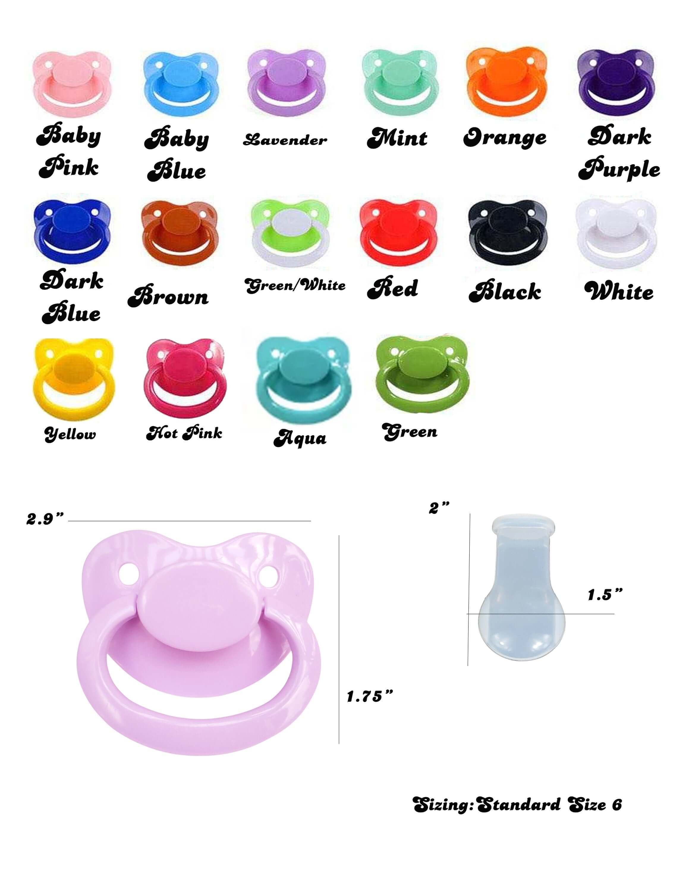 Adult Pacifier Brat Chewable Strap Collar