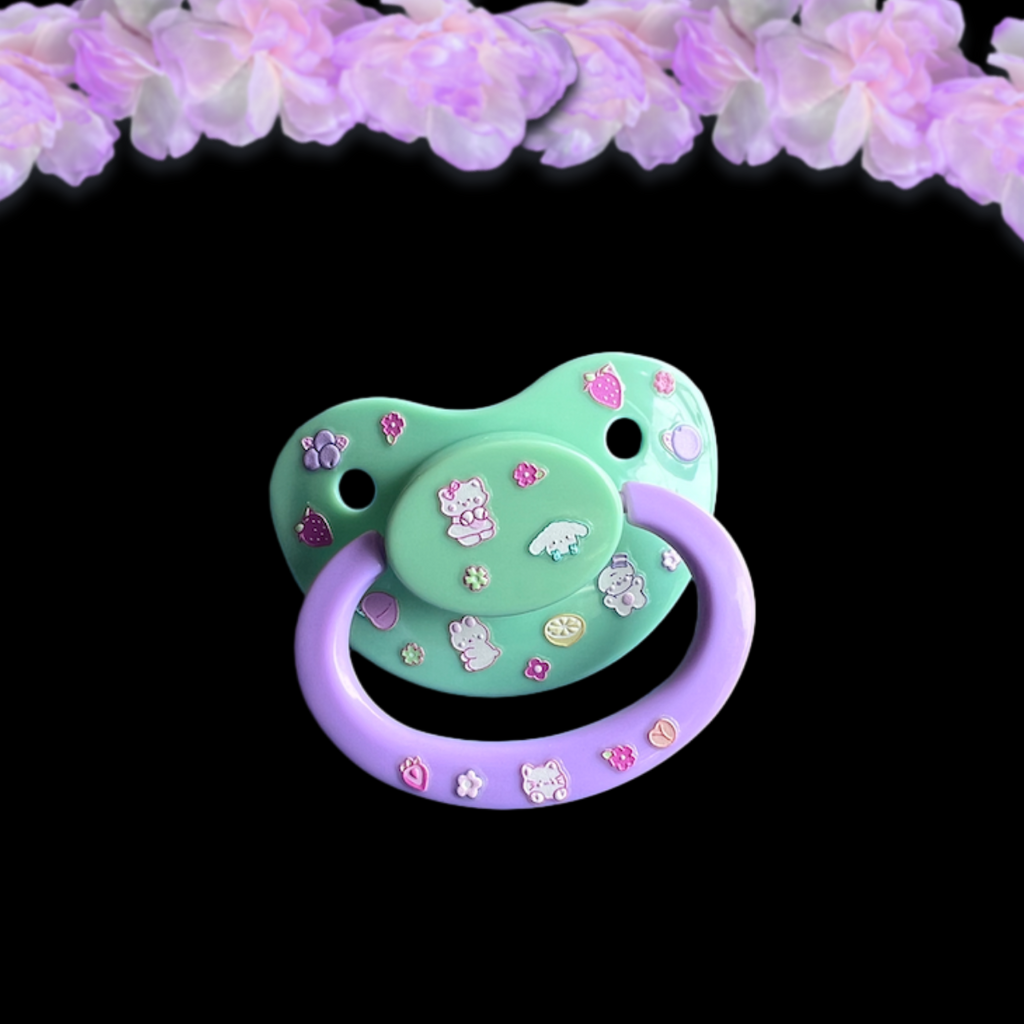 Glow In The Dark Adult Pacifier - Fruits & Kittens