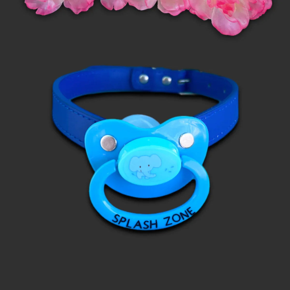 Blue Splash Zone Pacifier Gag - Puppy's Aesthetics
