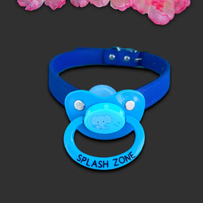 Blue Splash Zone Pacifier Gag - Puppy's Aesthetics