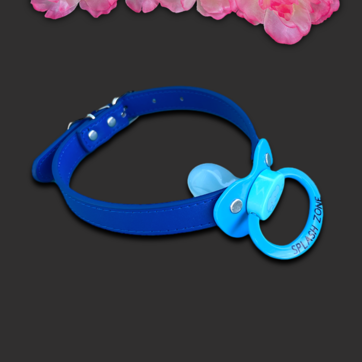 Blue Splash Zone Pacifier Gag