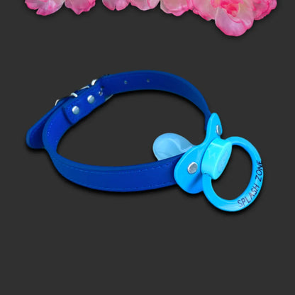 Blue Splash Zone Pacifier Gag - Puppy's Aesthetics