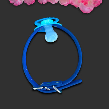 Blue Splash Zone Pacifier Gag - Puppy's Aesthetics