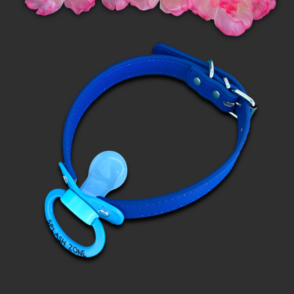 Blue Splash Zone Pacifier Gag