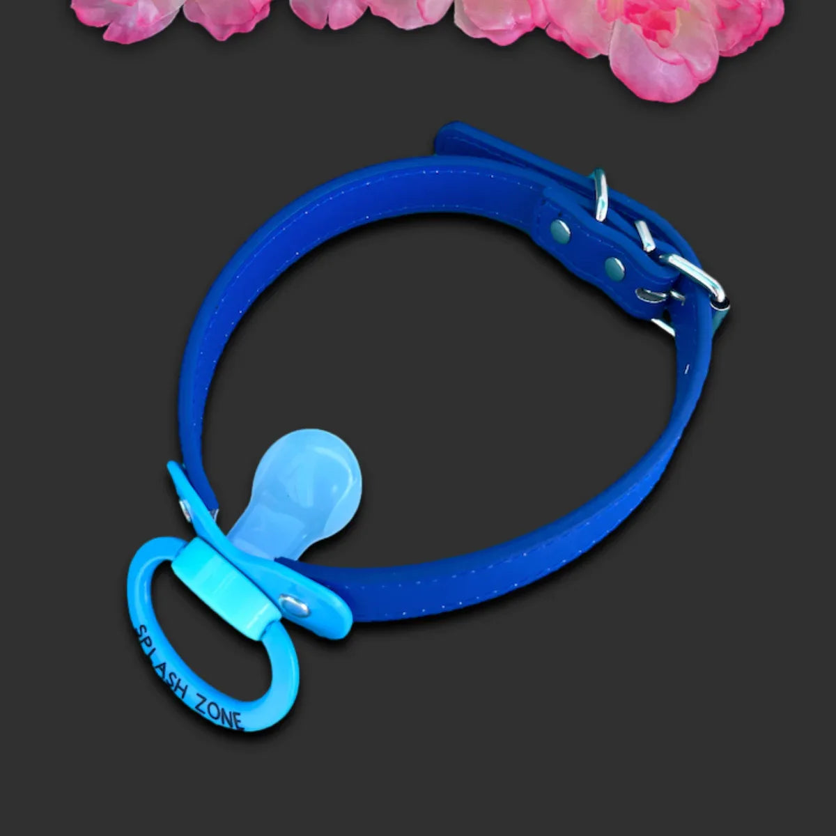 Blue Splash Zone Pacifier Gag - Puppy's Aesthetics