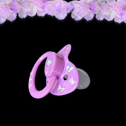 Adult Pacifier - Glitter Butterflies - Puppy's Aesthetics