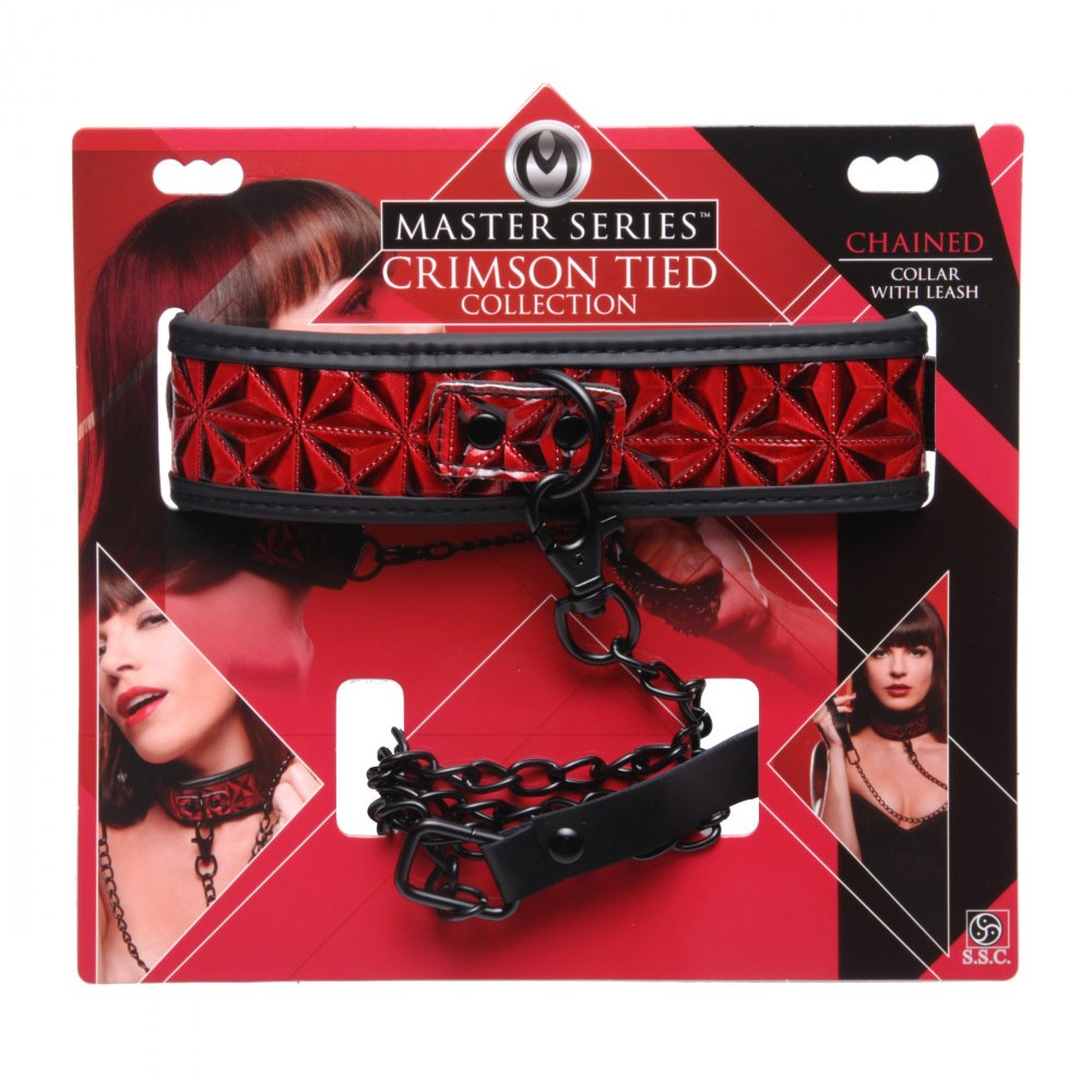 Crimson Tied Leash and Collar Set