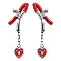 Captive Heart Padlock Nipple Clamps - Puppy's Aesthetics