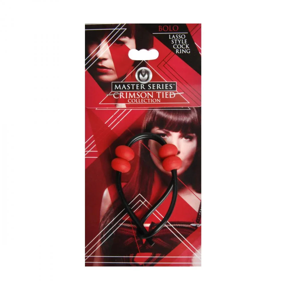 Crimson Tied Bolo Lasso Style Adjustable Cock Ring - Puppy's Aesthetics
