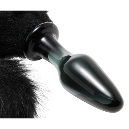 Midnight Fox Tail Glass Anal Plug - Puppy's Aesthetics