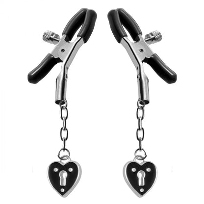 Captive Heart Padlock Nipple Clamps - Puppy's Aesthetics