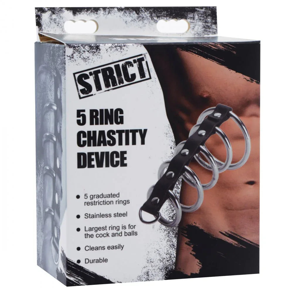5 Ring Chastity Device - Puppy's Aesthetics