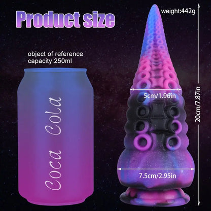 Large Silicone Tentacle Dildo (Colors) Silicone purple bk