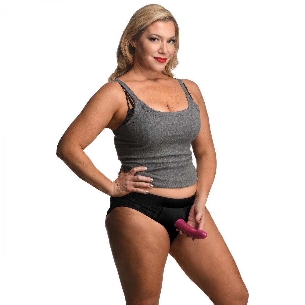 2XL 3XL Black Crotchless Panty Harness