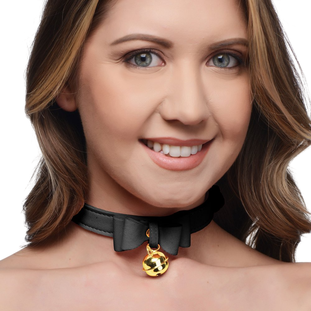 Velvet Night Kitty Bell Collar