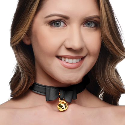 Velvet Night Kitty Bell Collar