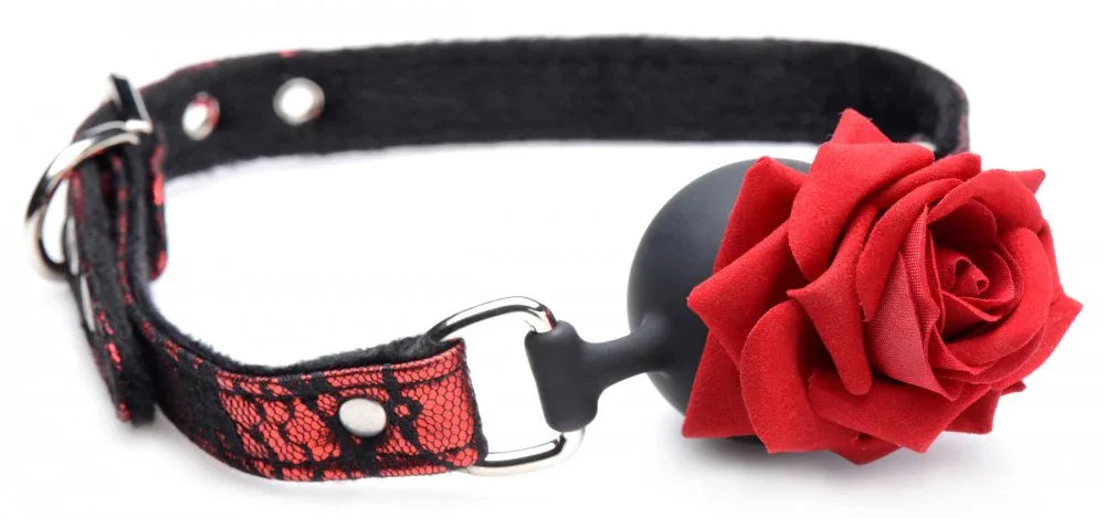 Silicone Ball Gag with Rose - Puppy's Aesthetics