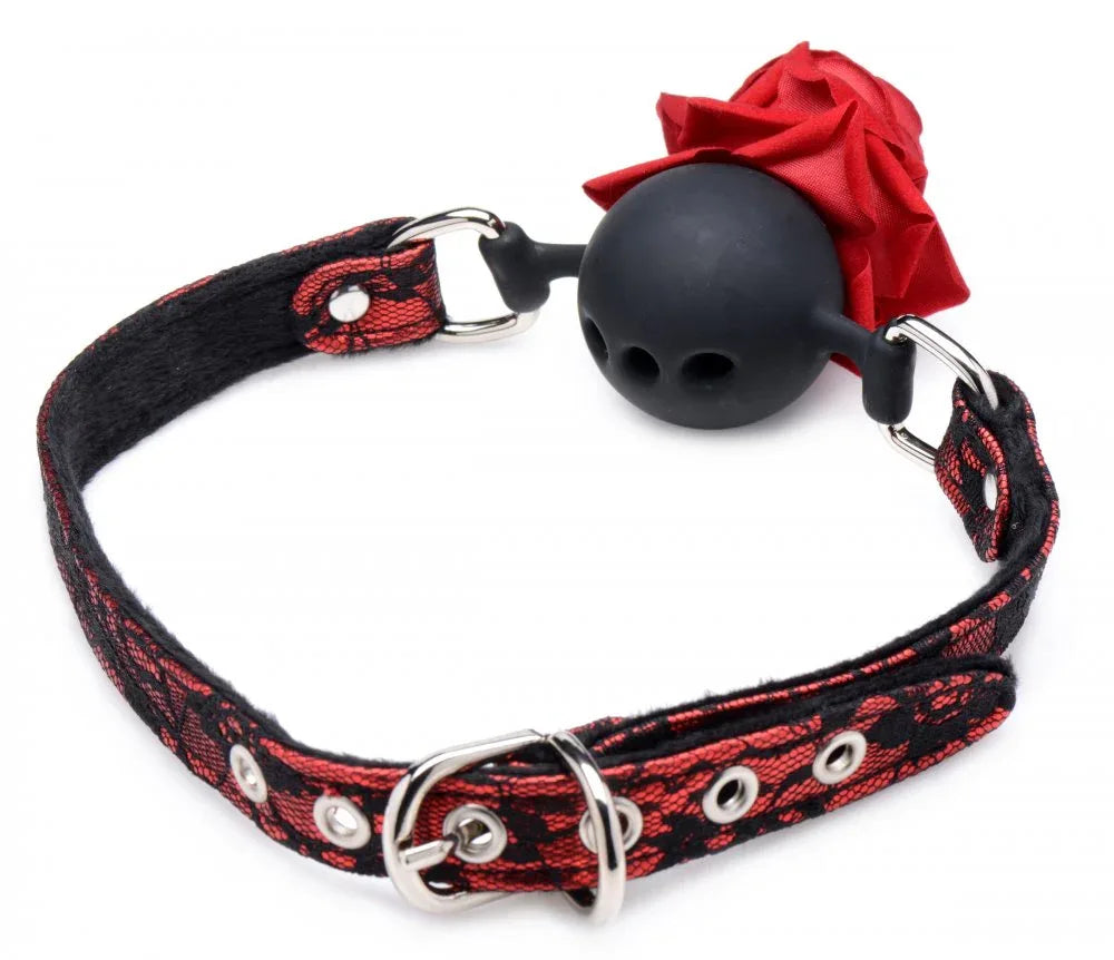 Silicone Ball Gag with Rose - Puppy's Aesthetics