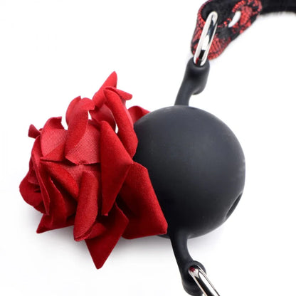 Silicone Ball Gag with Rose - Puppy's Aesthetics