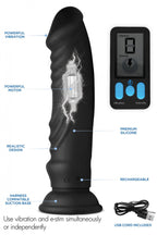 E-Stim Pro 5x Vibrating Dildo & Remote