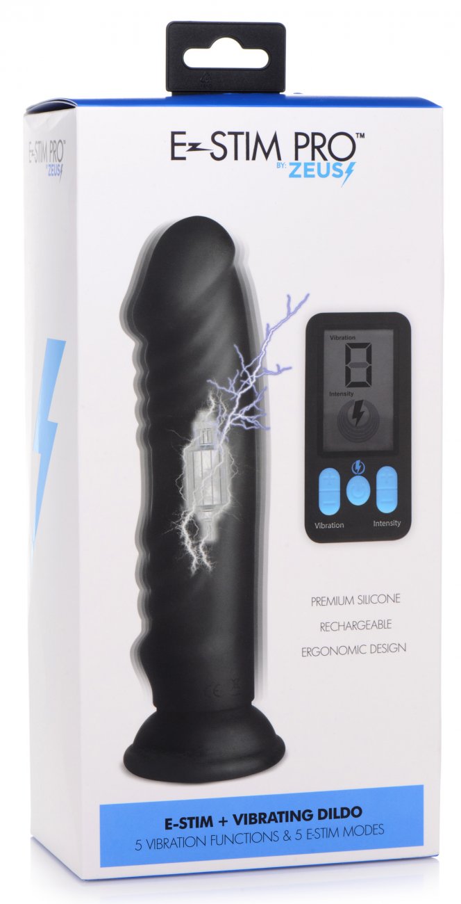 E-Stim Pro 5x Vibrating Dildo & Remote