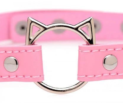 Kinky Kitty Ring Slim Collar - Puppy's Aesthetics