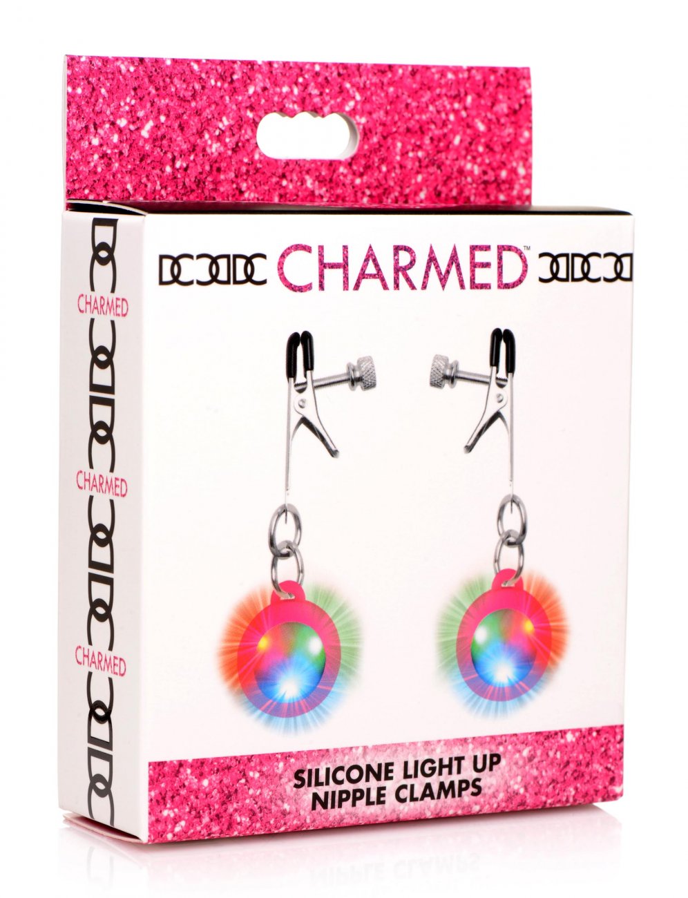 LED Light-Up Nipple Clamps – Adjustable Pink
