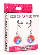 LED Light-Up Nipple Clamps – Adjustable Pink
