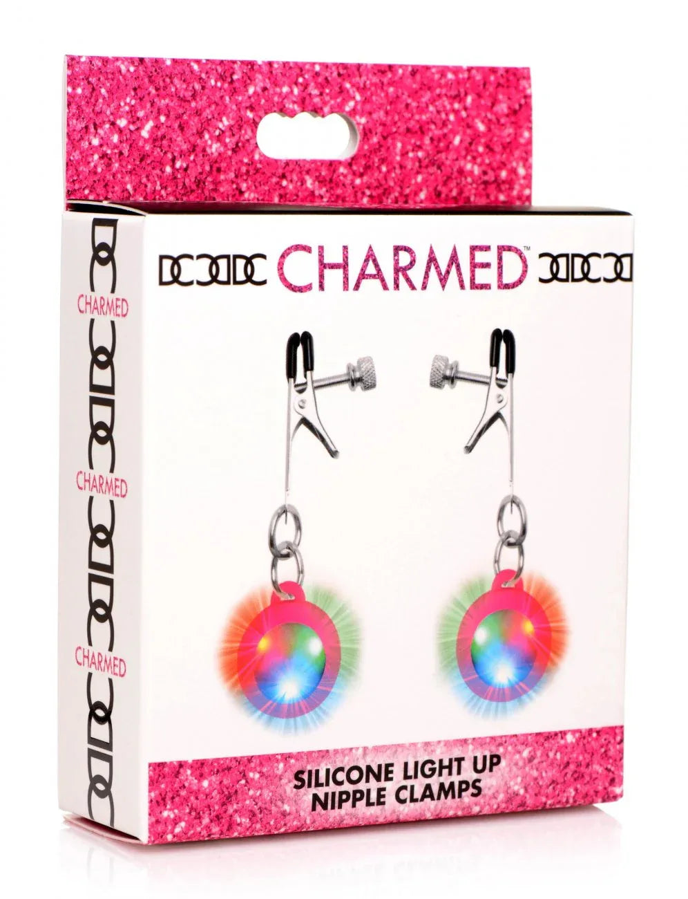 LED Light-Up Nipple Clamps – Adjustable Pink - Puppy's Aesthetics