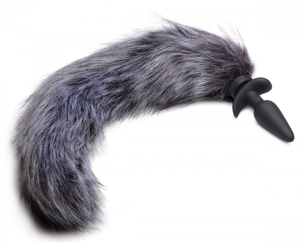 Vibrating Silicone Anal Plug with 3 Interchangeable Tails